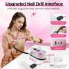 40000RPM Electric Nail File Drill Professional Kit, Drill Machine with LCD Display, Manicure Pedicure Polishing Acrylic Gel Nail Grinder for Salon,