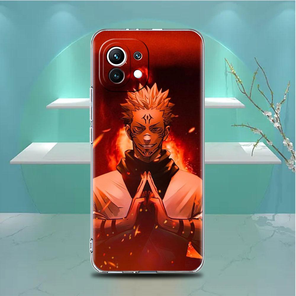 Cute Jujutsu Kaisen Anime Clear Case For Xiaomi Mi Poco X3 NFC M3 Pro F3 F1 11 Lite 12 Note 10 11T 9T Transparent Phone Cover
