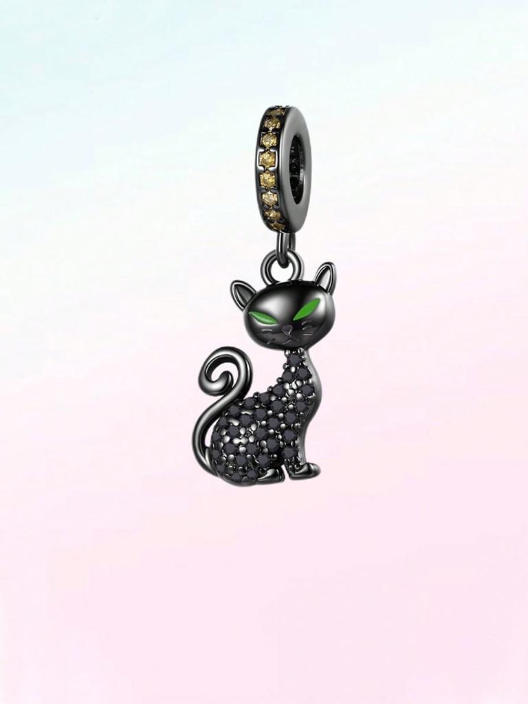 Black Cat Hugs Heart Arctic Bear Beads Charm Copper Plated Fit Charms Copperoriginal Bracelet For Jewelry Making Diy Charm