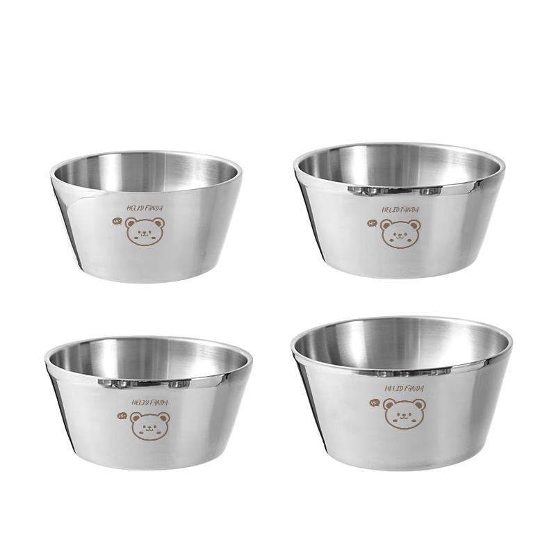WORTHBUY 316 Stainless Steel Double-Layer Insulated Kids Bowl