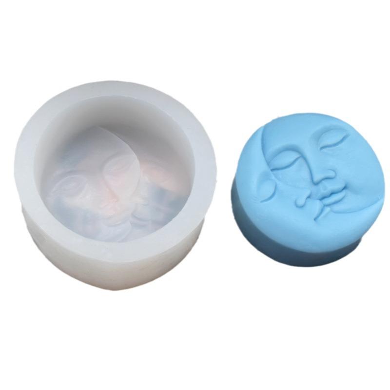 Silicone Mold for Moon and Sun Face Candles and Ornaments