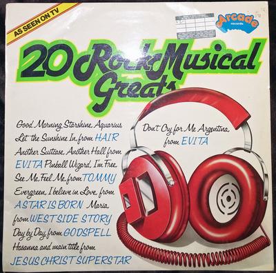LP Record UNKNOWN ARTIST - 20 Rock Musical Greats ADEP31 Arcade Records 1977 UK Soundtracks & Musicals Used
