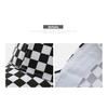 Trendy checkered baseball cap, outdoor sports hat for women, sun-protective visor, men's stylish cap