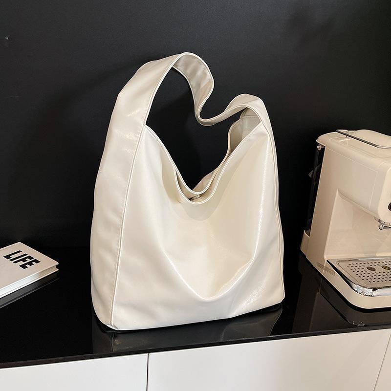 Premium Sense Simple Large Capacity Tote Bag Women's New Casual Lazy Style Commuter Shoulder Bag