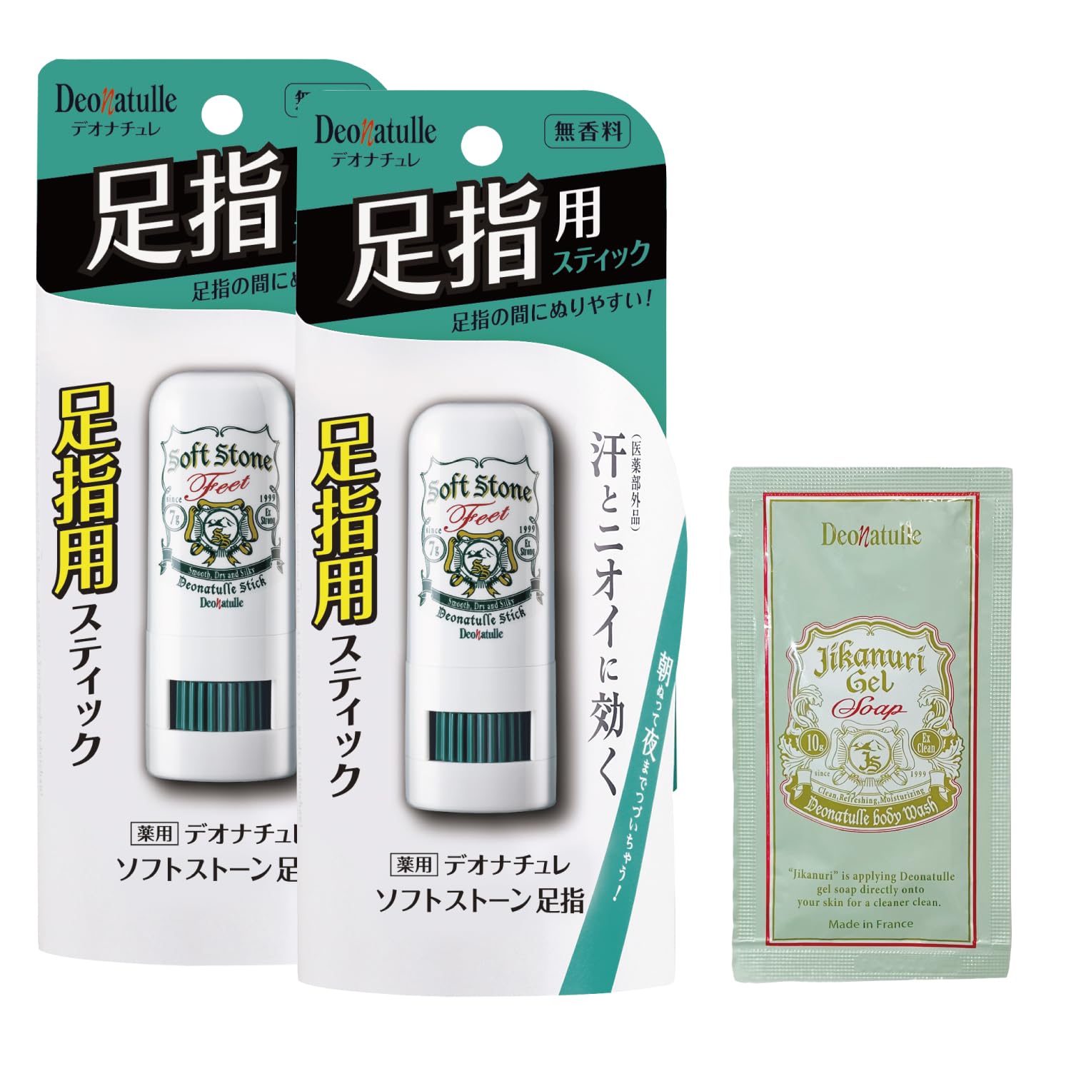 

Deonatulle Мягкий антиперспирант для пальцев ног и 2 стика x с бонусом в комплекте [Квази-лекарственный препарат] Камень, Прямого нанесения для ног, (7г 2)