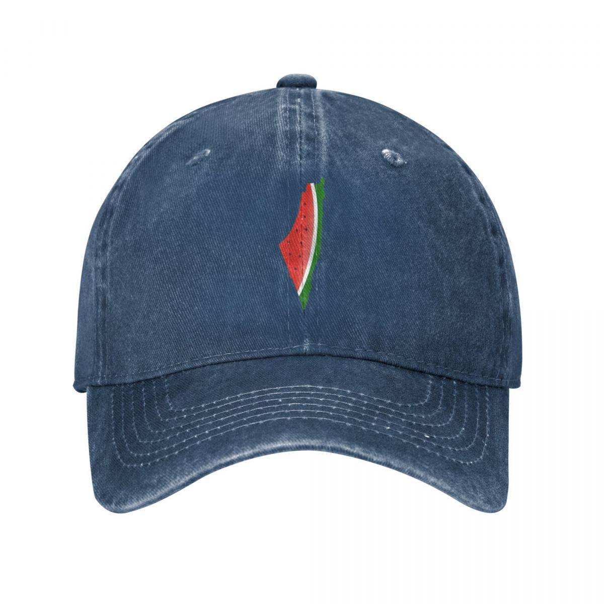 

Vintage Watermelon Palestine Baseball Cap Unisex Distressed Cotton Sun Cap Outdoor Adjustable Hats Cap One Size