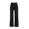 Fleece Thickened Black Straight Jeans Women's Commuter Daily Casual Autumn and Winter Warm Pants