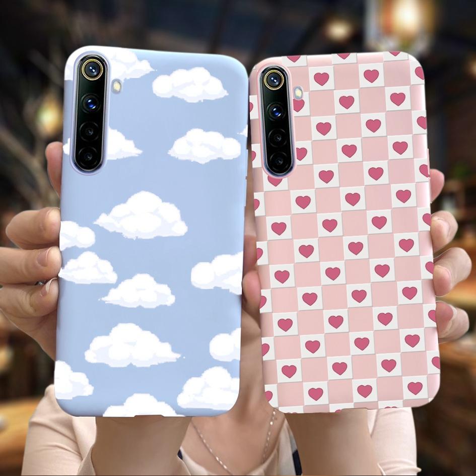 For Realme 6 6 Pro Case Cute Milk Cow Flower Patterns Soft Back Cover For OPPO Realme 6 6S 6Pro RMX2061 Coque Funda Realme6 Capa