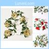 Exquisite Handcrafted Plastic Poinsettia Flower String For Festive Holiday Display