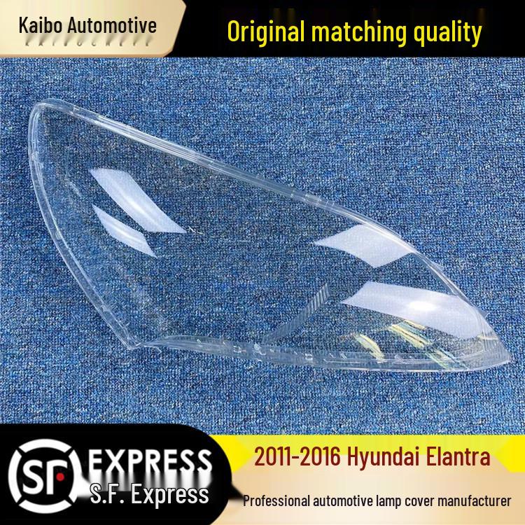 Transparent Headlight Cover for 2011-2016 Beijing Hyundai Elantra Driver front, original quality, no adhesive