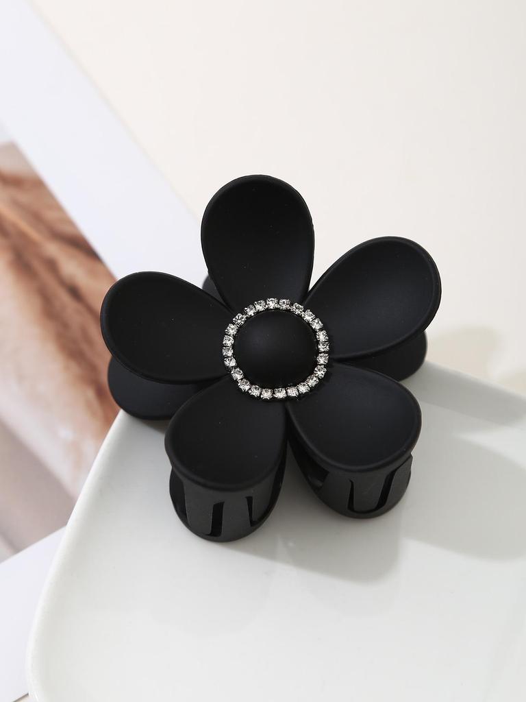 Hot-Selling European & American Hair Accessories: Shark Clip, Frosted Diamond Flower Hairpin