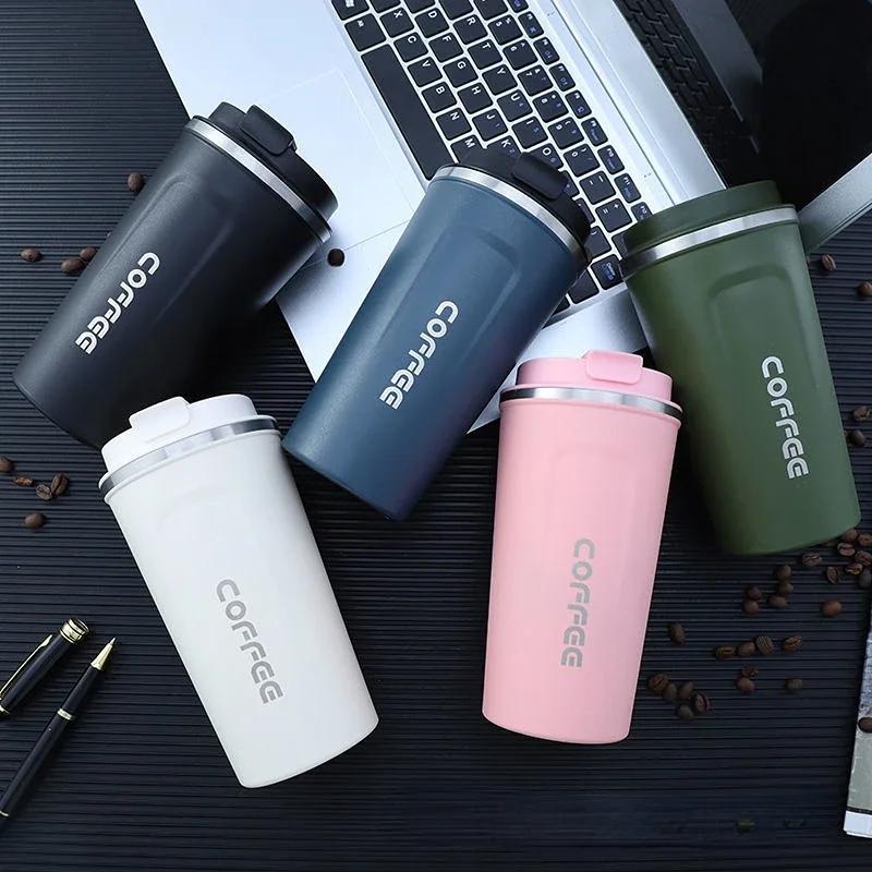 380/510ml Stainless Steel Thermal Mug Thermo for Coffee Water Bottle Leakproof Travel Drinkware Travel Thermal Mug