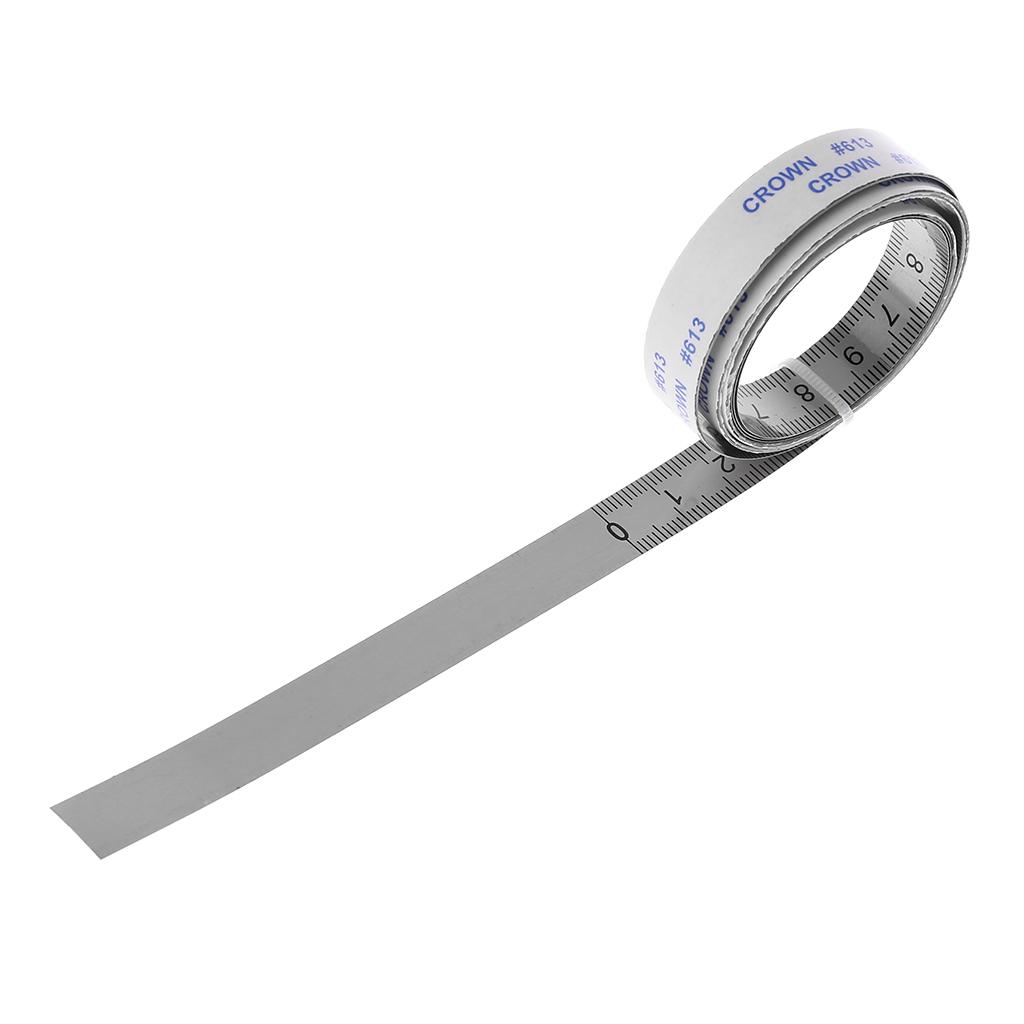Stainless Steel Miter Track Tape Measure Self Adhesive Metric Scale Ruler For T-track Router Table Saw Woodworking