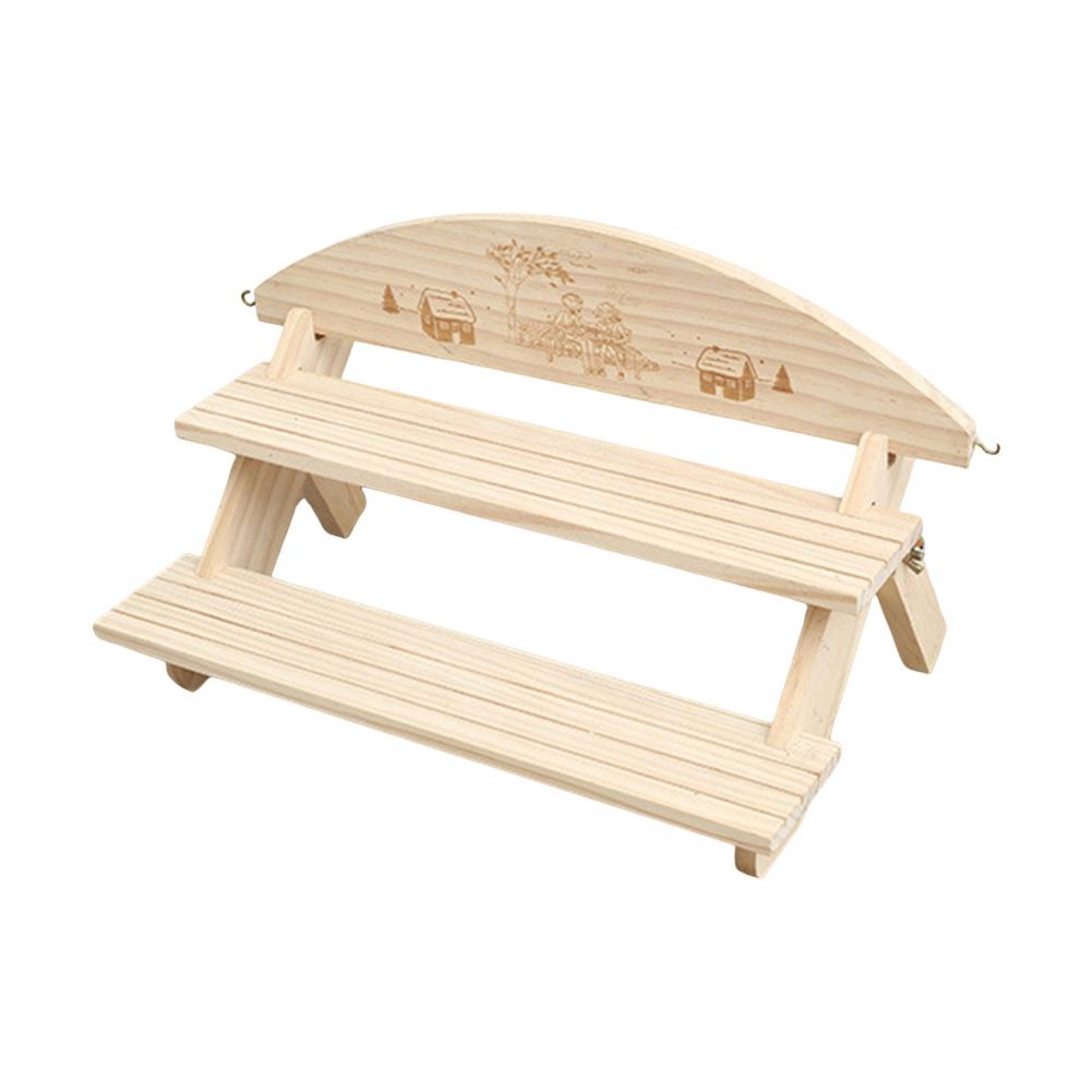Desktop Storage Organizer Wooden Multi-layer Desktop Storage Rack with Smooth Edge Design Stable Construction Plant for Home