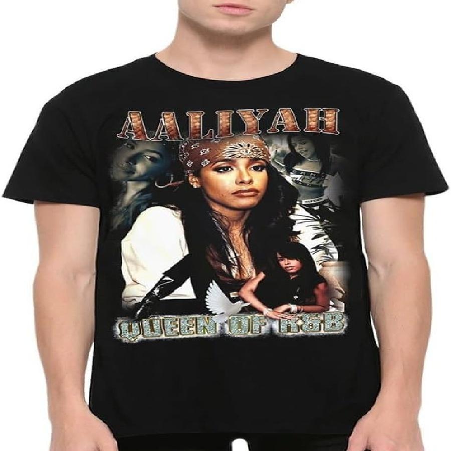 Aaliyah - Queen of R&B T-Shirt S чёрный