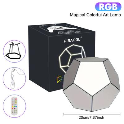 Fantasy Geometry Space LED Art Lamp Infinity Dodecaedron Creative Color RGB Art Light Christmas Decor Night Light Birthday Gifts