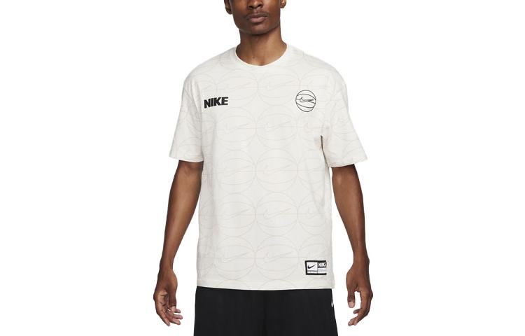 

Nike T Shirts Men s Ivory Crew Neck Moderate Straight Fit FN0797-030 XXXL