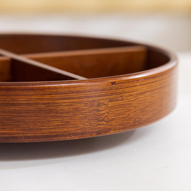 HeMu Kitchen seasoning storage rack countertop bamboo corner rotatable seasoning supplies storage rack cosmetic storage rack