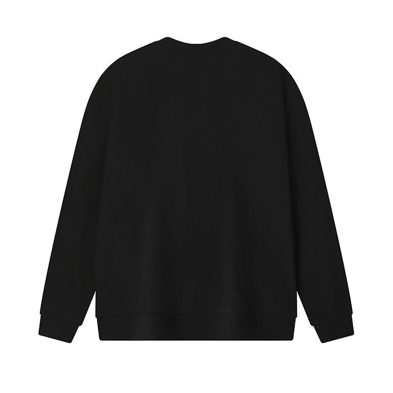 Fila Original Peony Pullover Simple Fashion Classic Retro Casual Sports Versatile Comfortable Loose Round Neck Sweatshirt F51U619203FBK