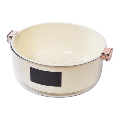 Kitchen Colanders Bowl Set 2 In 1 Fruit Vegetable Washing Food Strainers Large Plastic Double