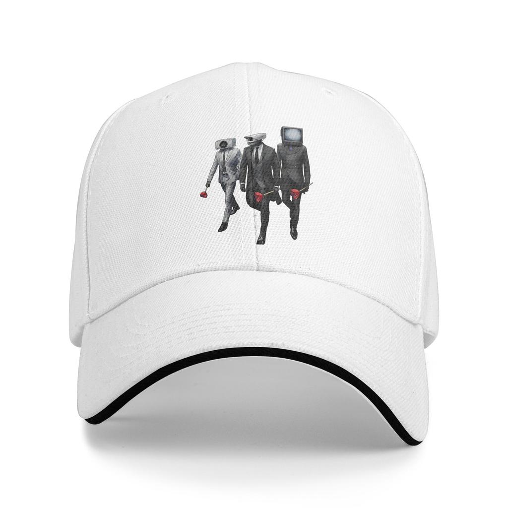 Skibidi Toilet Baseball Caps Casual  Sandwich Cap Unisex Polyester Sun Hat Running Golf