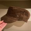 Vintage British style beret corduroy flat top duck tongue newsboy hat women's autumn temperament versatile equestrian hat