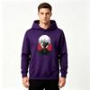 Herren Anime Print Pullover Hoodie Lässig Weißhaariger Ghul Charakter Langarm Sweatshirt