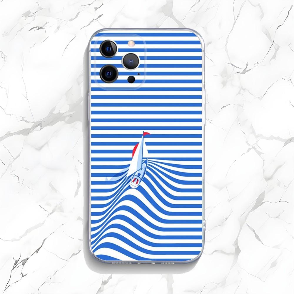 

Sailing Ship Boat Phone Case For iPhone 15,14,13,12,11 Plus,Pro,Max,XR,XS,X,7,8 Plus,SE,Mini Transparent Silicone Soft iPhone13PRO