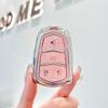Car For Cadillac ATS CT6 CTS DTS XT5 Escalade ESV SRX STS XTS 28T ELR 4 5 Button Key Case Cover Fob Keychain Crystal Pink TPU