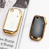 Gold Edge Tpu Car Key Case Cover Auto Shell Fob For Kia Sportage Sorento Ceed Cd Forte Cerato K3 Gt Seltos