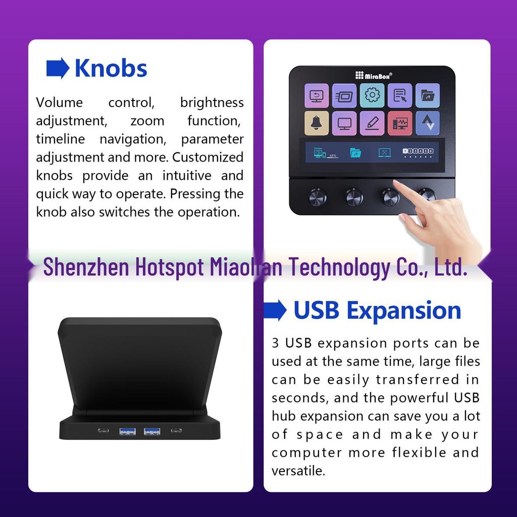 International N4 Streamdeck Visual Control Console with Customizable Touchscreen Keypad