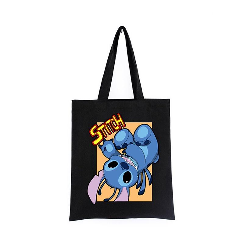 Niedliche und geräumige Cartoon-Canvas-Umhängetasche für den täglichen Einkauf