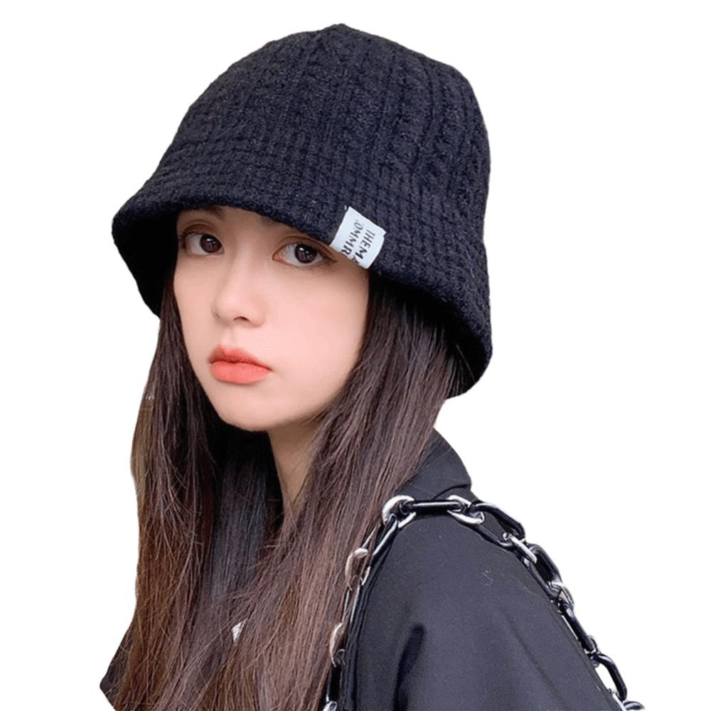 ColdProof Knitted Bucket Hat Ear Protection Beret Hat Fashion Winter Hat  for Women