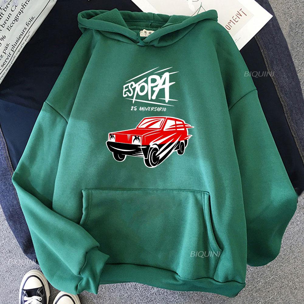 Estopa Rock Rumba Duo Hoodies Car Funny Graphic Printing Sweatshirts for Men Women Streetwear Heavy Mental Boy
