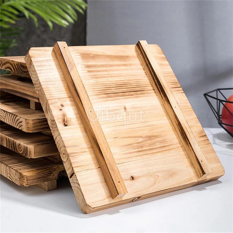 Board barbecue square heat insulation wood pad stone plate casserole pad stone pot pad Heat insulation wood pad iron plate