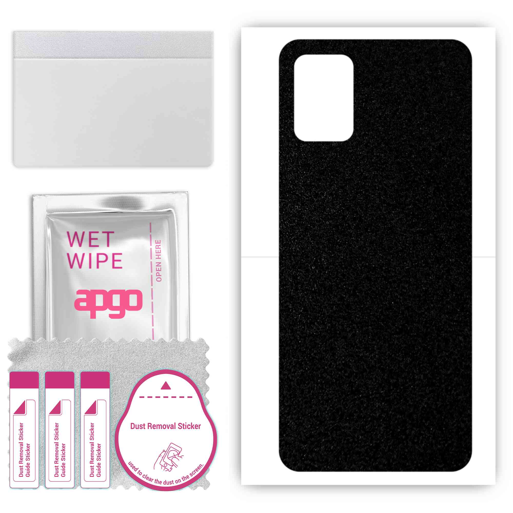 

apgo Protective Skin Sticker for the back compatible with Motorola Moto G Stylus 2021, Wrap Film, Foil, Vinyl - Pattern Matte Black