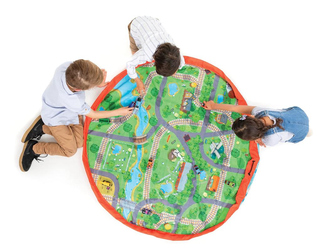 THOMAS FRIENDS Play Pouch The Ultimate Playmat Toy Storage Bag Huge Inner Island of Sodor Play Space Portable Playtime Storage Solution For Ages 3 and
