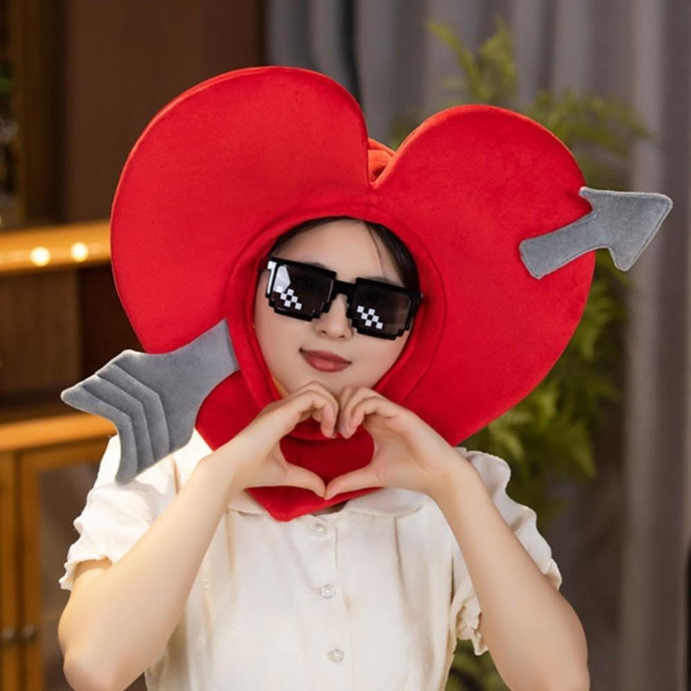 Kopfbedeckung Lustiger Valentinstag Herzmütze Liebe Pfirsich Foto Requisiten Mütze Pullovermütze Feiertagsfeier
