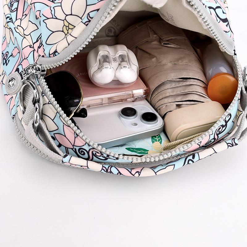 Modische bedruckte Schultertasche neu Mehrfachfach lässiger Trend Umhängetasche Nylon vielseitige Tasche Damen