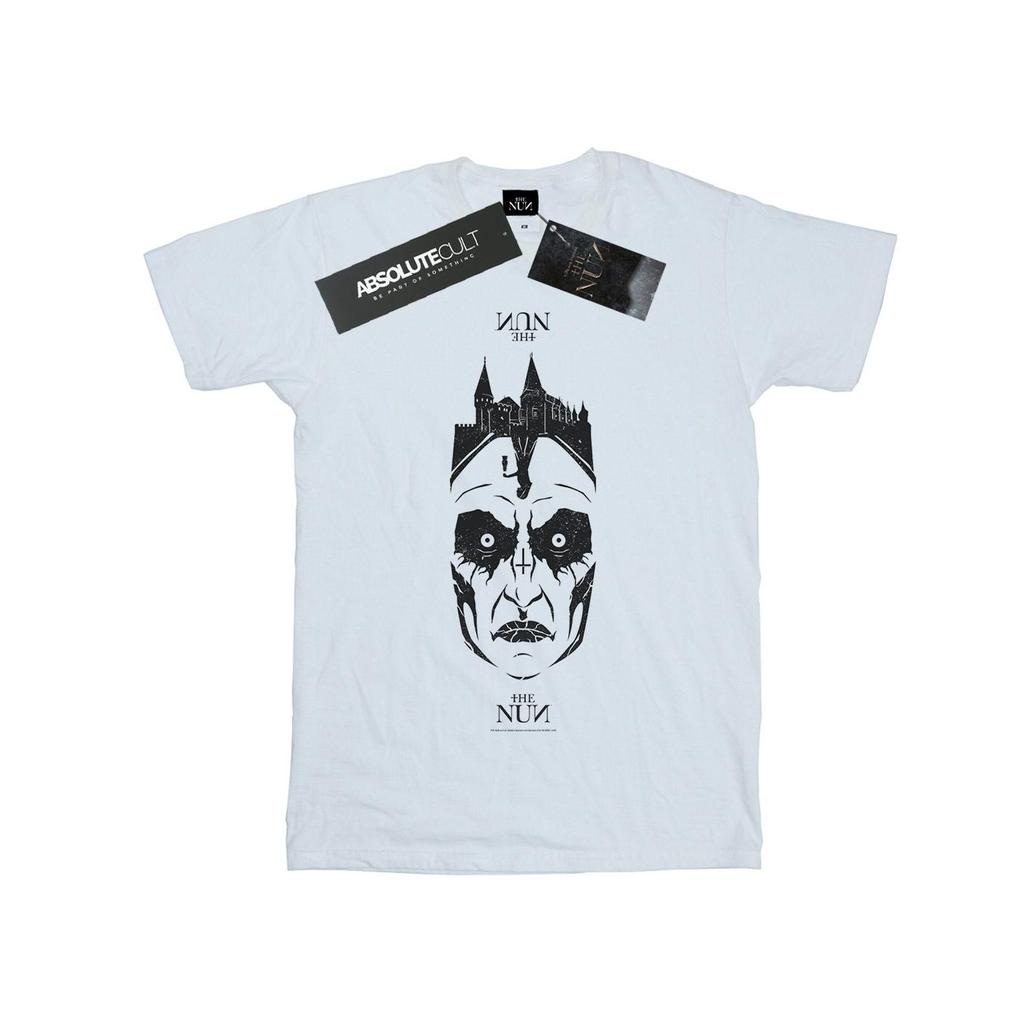 The Nun Womens/Ladies Distressed Face Cotton Boyfriend T-Shirt