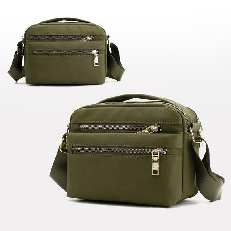 Female Casual Waterproof Nylon Shoulder Bags  Small Crossbody Messenger Bag Purse Female Multi-pocket Handbag Pouch
