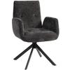 Upholstered Armchair, Accent Chair, Modern Design, Swivel, Up To 120 Kg, Black