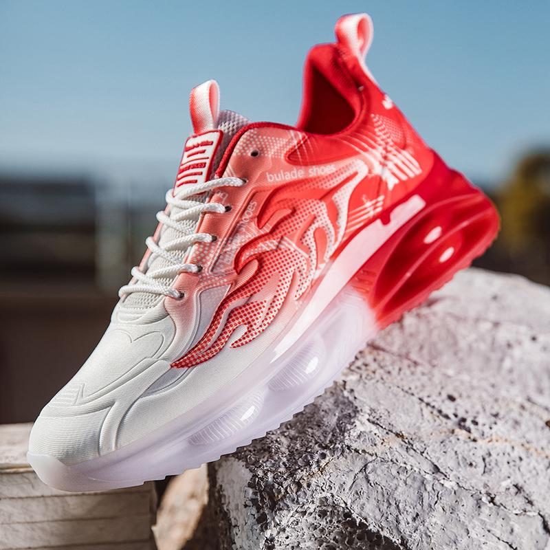 Running Shoes Men Comfortable Durable Thick-Soled Breathable Casual Men'S Shoes Lightweight Soft Lace-Up Sports Shoes Men