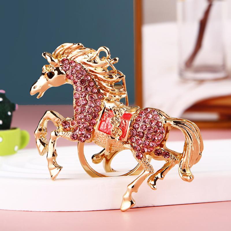 Cute Owl Crystal Rhinestones Crsytal Car Bag Keys Exquisite Pendant Cartoon Trendy Animal Key Chains Bag Charm