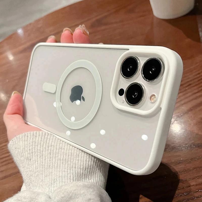 Stoßfeste, magnetische, klare Acryl-Telefonhülle für iPhone 15 14 13 12 11 Pro Max 14 Plus für Magsafe Wireless Charge Hard PC Cover