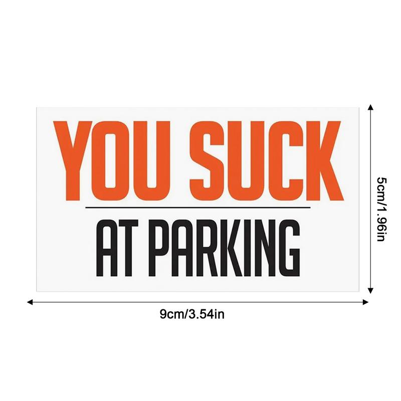 You Suck At Parking Stickers Learn To Park Cards Learn To Park & Gag Note Cards Funny Print Prank Cards Car Accessories For Bad
