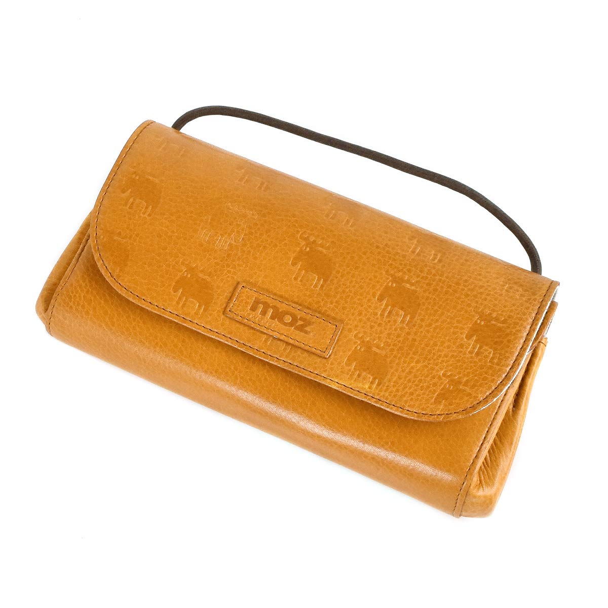 

moz Wallet Pochette Genuine Leather Large Capacity Double Flap Wallet Shoulder Long Wallet [Moz] Women s [NO.86012] (Camel)