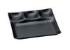 Wakaizumi Lacquerware Buffet Dishwasher TA Combination Black Stone Plate, Safe, Three-Piece Plate, Pattern, M-17-53