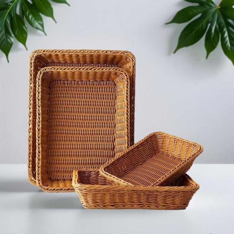 SIFAR Imitation Rattan Basket Set