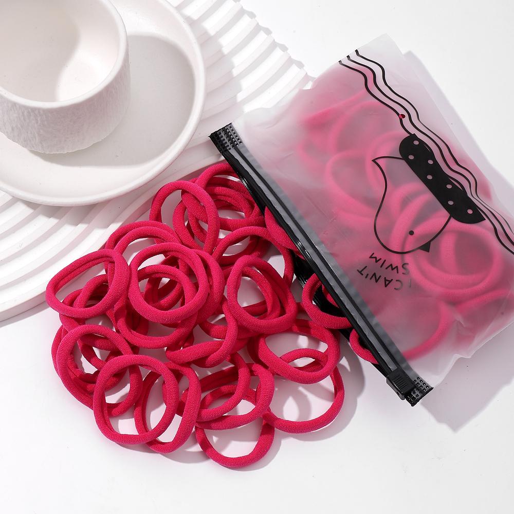 20/50Pcs Women Girls Basic Hair Band 4.5cm Simple Solid Colors Elastic Headband Hair Ropes Ties Hair Accessories Ponytail Holder